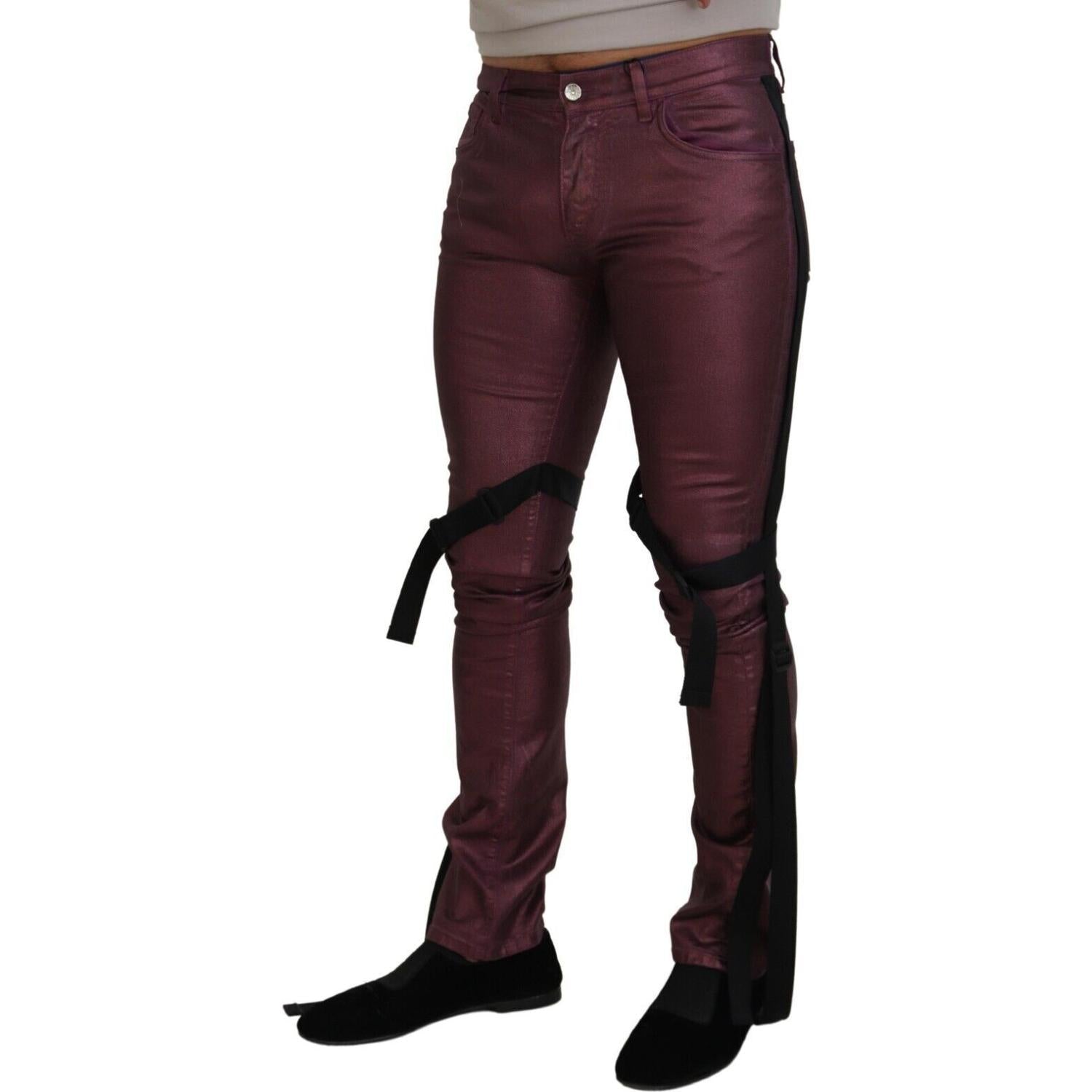 بنطلون قطني أنيق باللون الأرجواني من دولتشي آند غابانا