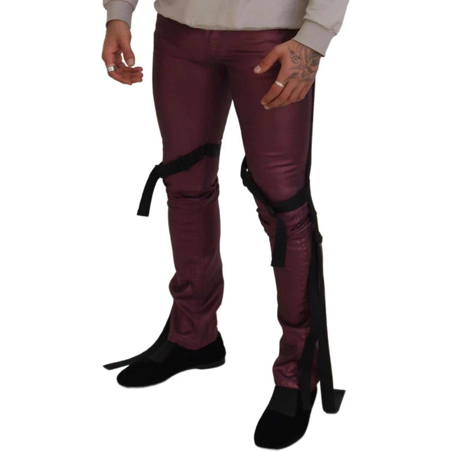 بنطلون قطني أنيق باللون الأرجواني من دولتشي آند غابانا