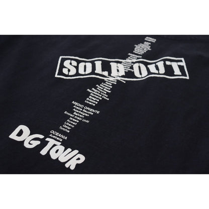 Dolce & Gabbana Black D&G Fashion Round Neck Cotton T-shirt