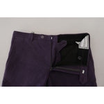 BENCIVENGA Elegant Purple Cotton Trousers BENCIVENGA Black