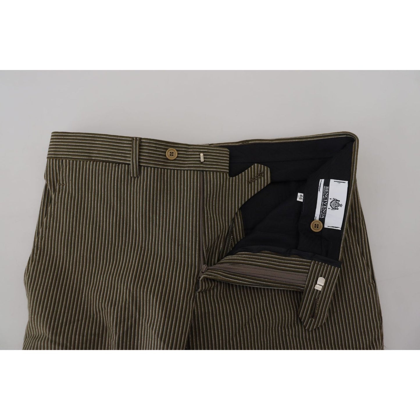 BENCIVENGA Multicolor Striped Pure Cotton Men Pants