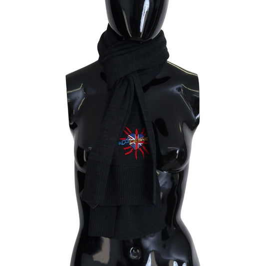 Dolce & Gabbana Black Sacred Heart #DGLovesLondon Wrap Scarf