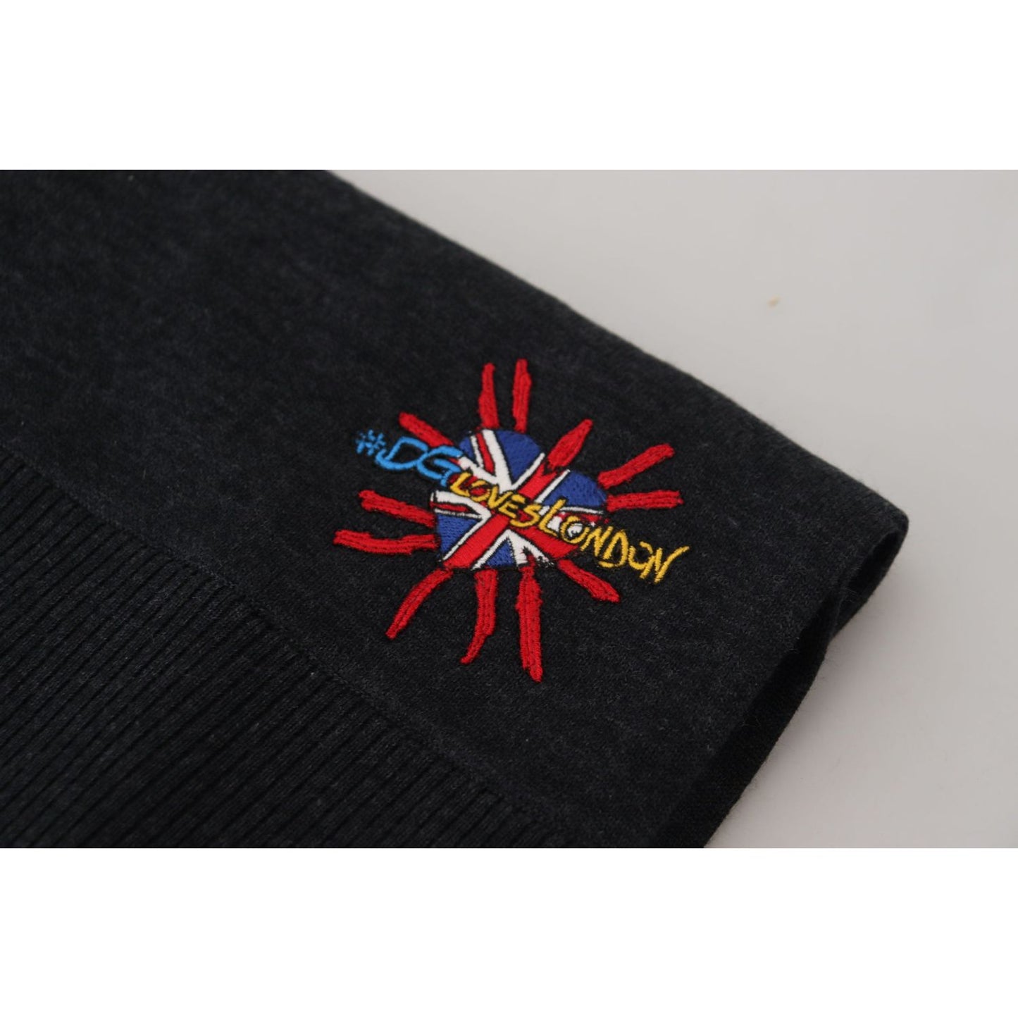 Dolce & Gabbana Black Sacred Heart #DGLovesLondon Wrap Scarf