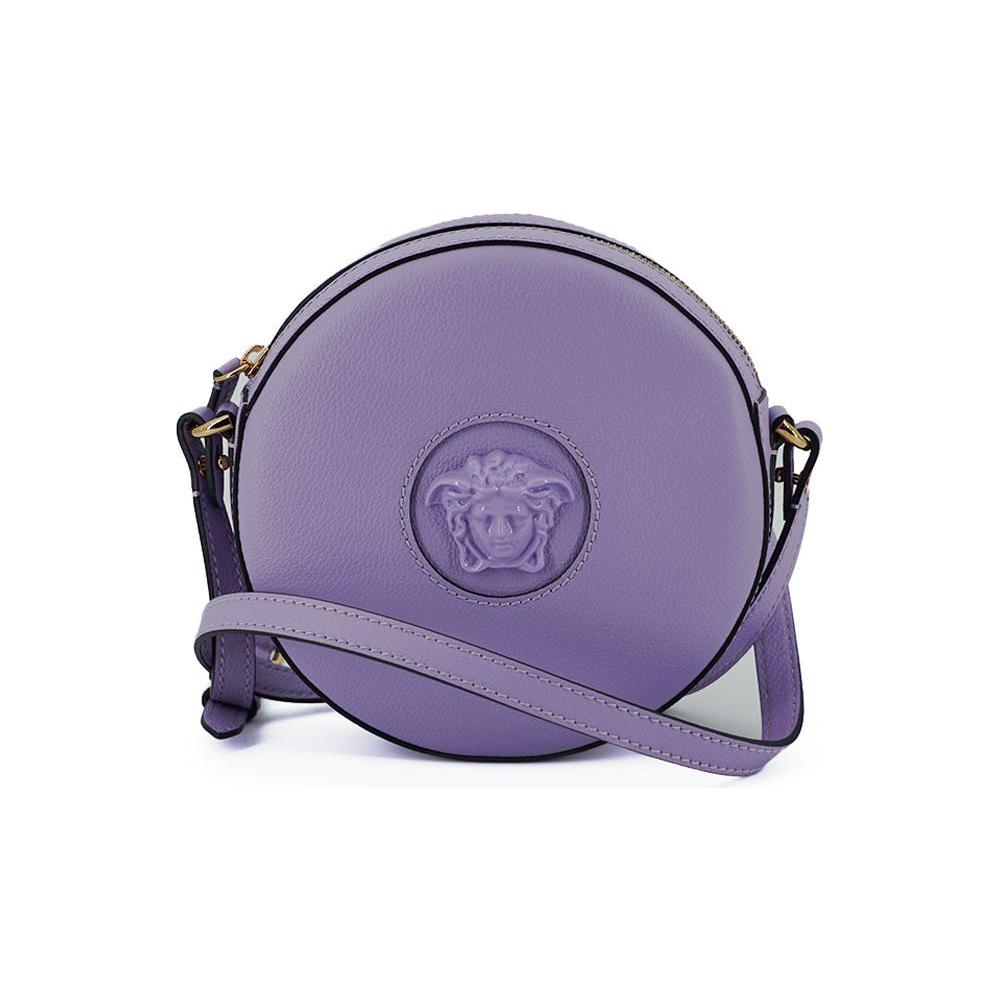 Versace Elegant Purple Round Shoulder Bag WOMAN SHOULDER BAGS