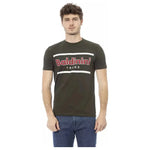 Baldinini Trend Green Cotton Men T-Shirt BA-23174-XS