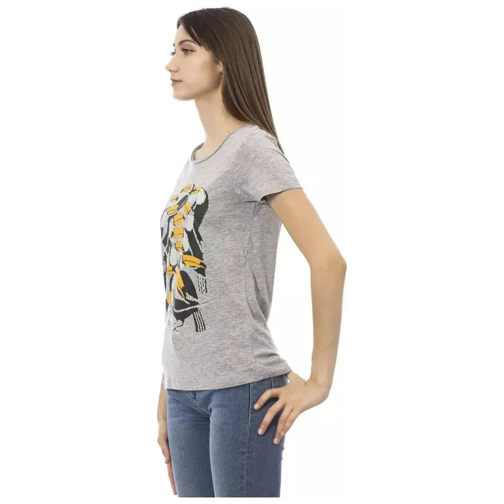 Trussardi Action Gray Cotton Women T-Shirt