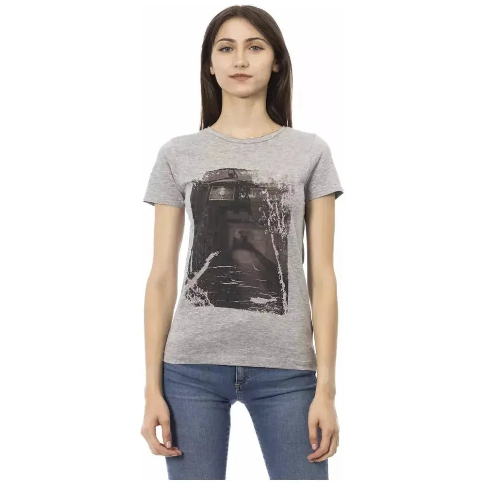 Trussardi Action Gray Cotton T-Shirt