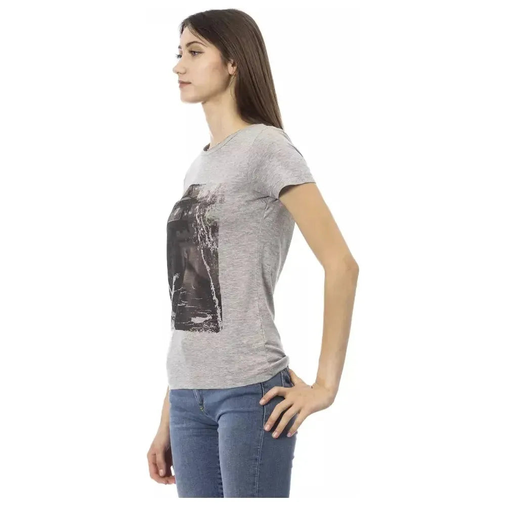 Trussardi Action Gray Cotton T-Shirt