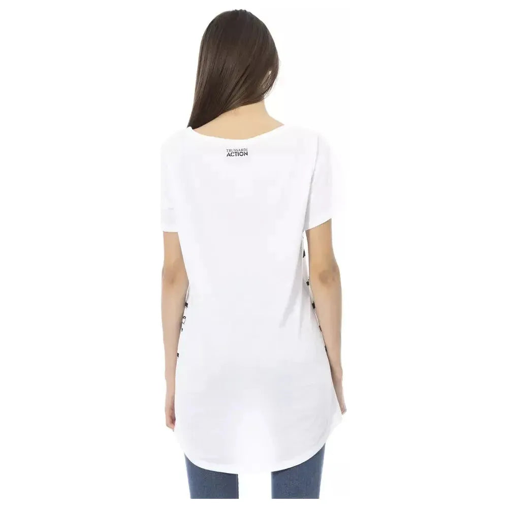 Trussardi Action White Cotton T-Shirt