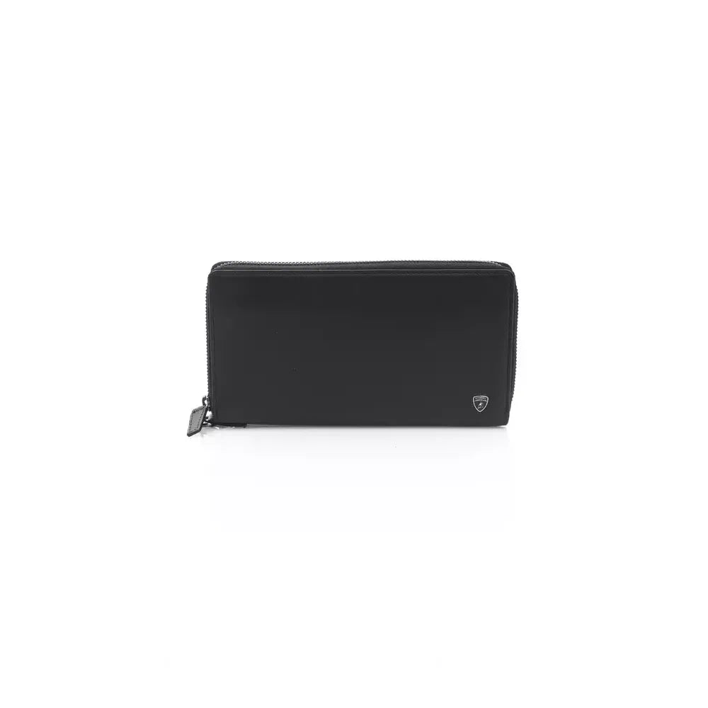 Automobili Lamborghini Black Calfskin Wallet