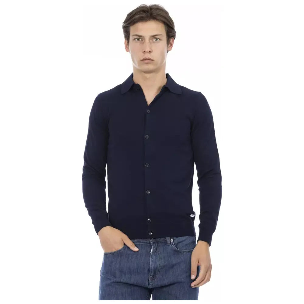 Baldinini Trend Blue Cotton Men Shirt