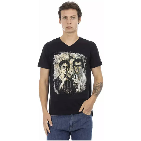 Trussardi Action Black Cotton Men T-Shirt TR-22883-S