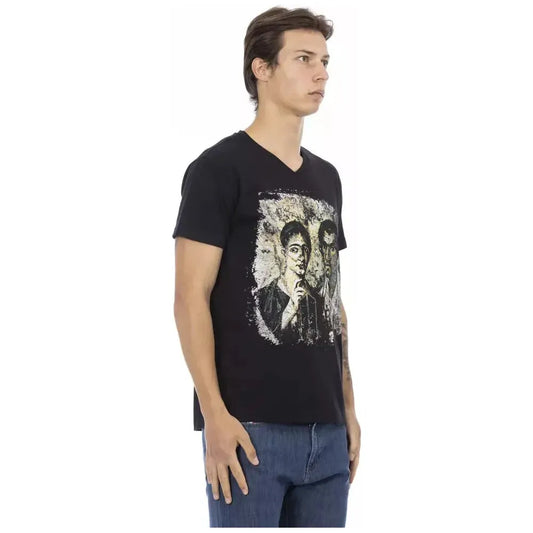 Trussardi Action Black Cotton Men T-Shirt TR-22883-S