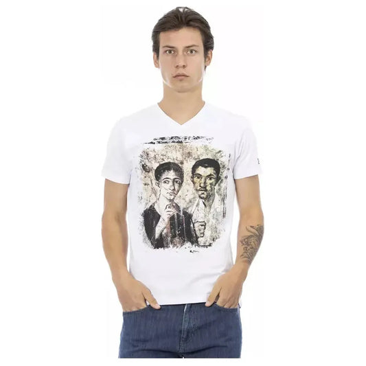 Trussardi Action White Cotton Men T-Shirt TR-22885-S