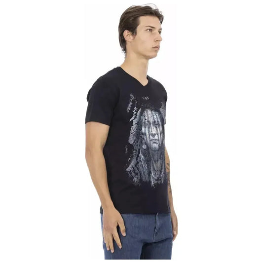Trussardi Action Black Cotton Men's T-Shirt TR-22873-XXL