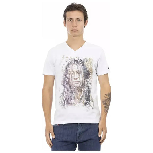 Trussardi Action White Cotton Men T-Shirt TR-22872-S
