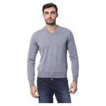 Billionaire Italian Couture Gray Merino Wool Men Sweater BI-10493-XXL