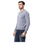 Billionaire Italian Couture Gray Merino Wool Men Sweater BI-10493-XXL