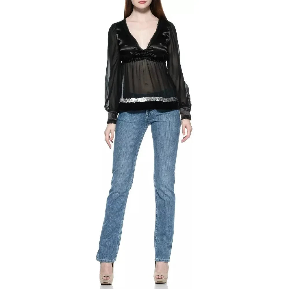 Ungaro Fever Light Blue Cotton Women Jeans