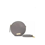 Pompei Donatella Gray Leather Women Crossbody Bag Crossbody Bag