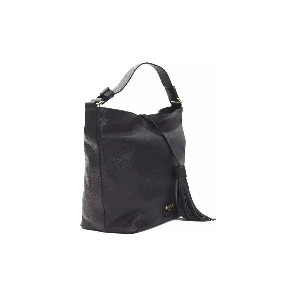 حقيبة كتف نسائية من الجلد الرمادي من بومبي دوناتيلا