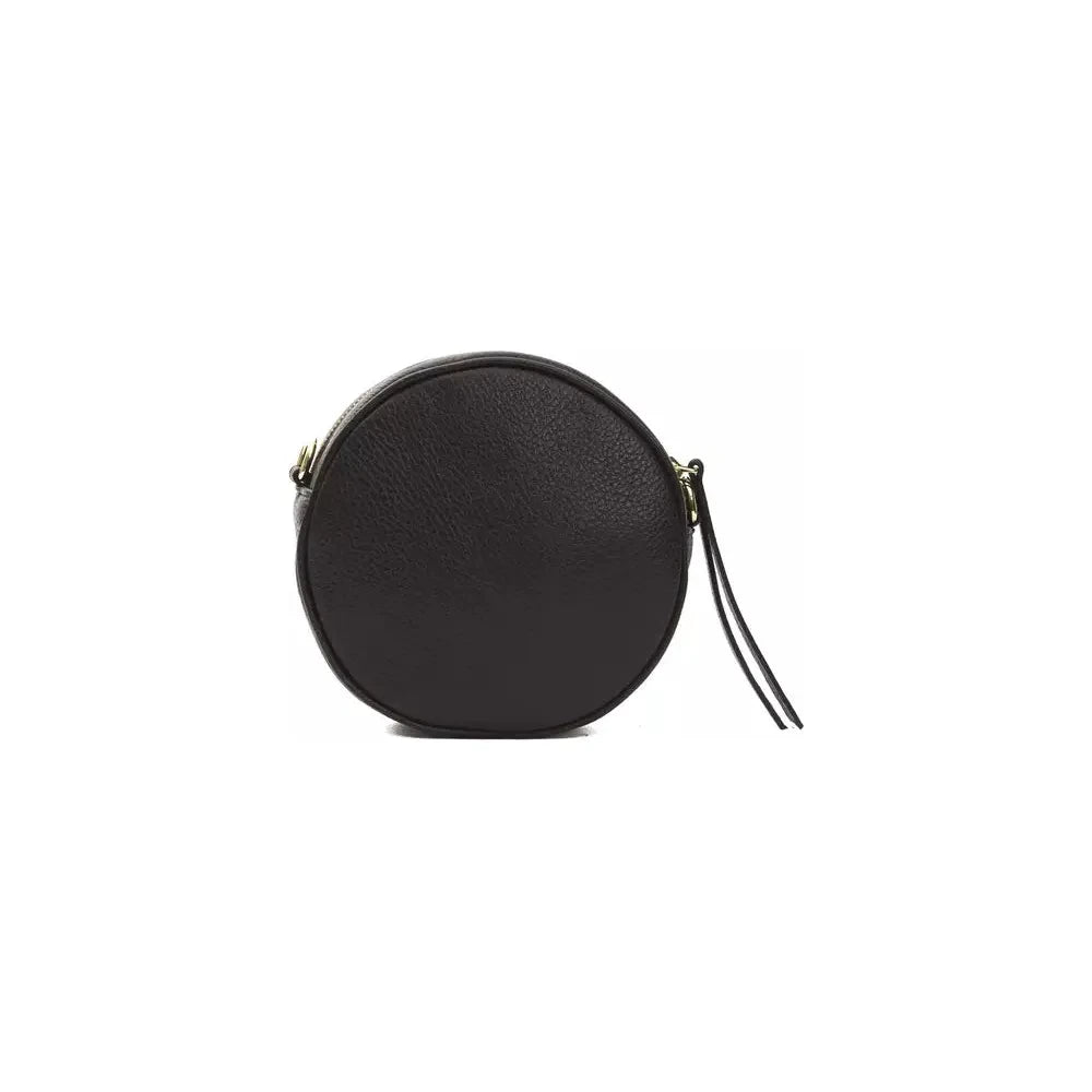 حقيبة كروس بودي نسائية من الجلد الأسود من بومبي دوناتيلا