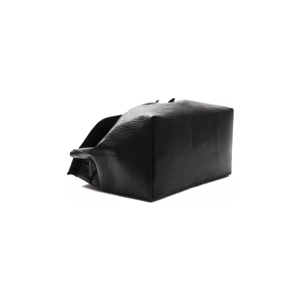 حقيبة يد نسائية من الجلد الأسود من بومبي دوناتيلا