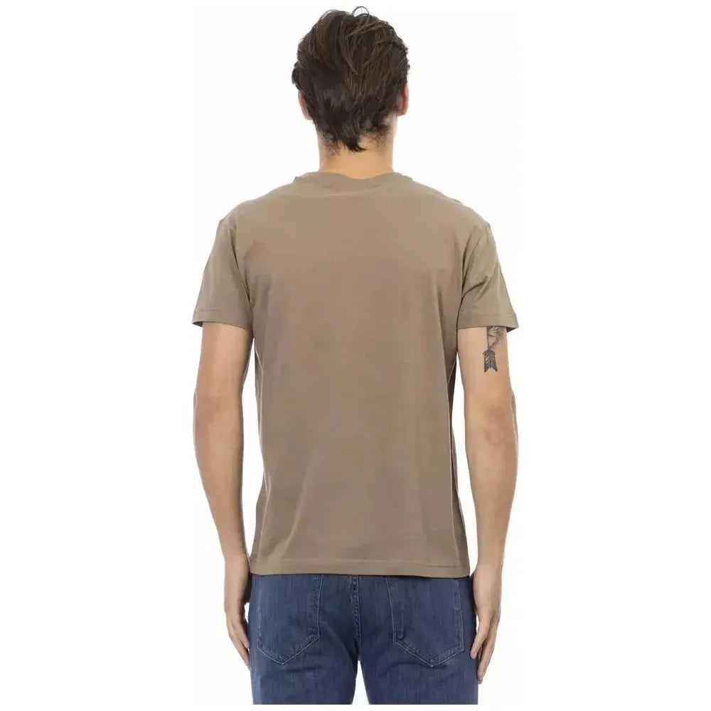 Trussardi Action Brown Cotton Men T-Shirt TR-22867-XXL