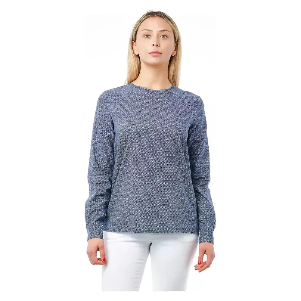 Bagutta Blue Cotton Women Shirt WOMAN TOPS AND SHIRTS