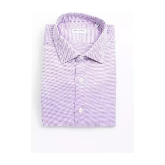Robert Friedman Multicolor Cotton Men Shirt RO-20393-M