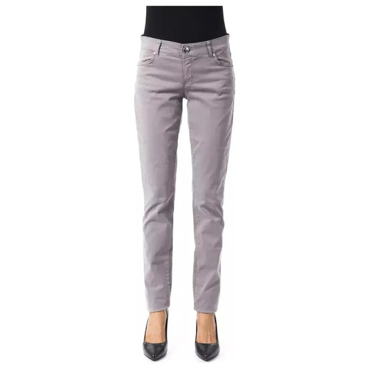 BYBLOS Gray Cotton Women Jeans