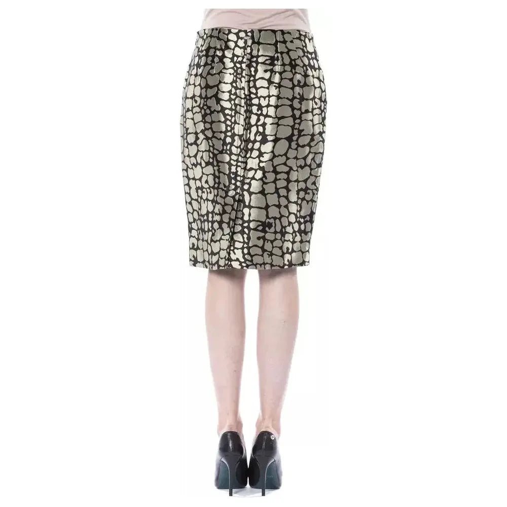 BYBLOS Gold Viscose Women Skirt BY-17684-IT40|S