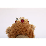 Dolce & Gabbana Teddy Bear Gold Crystal Crown Tiara Diadem Hair Band