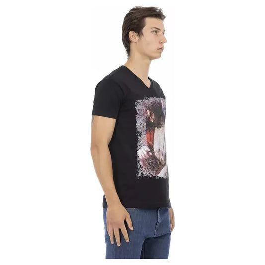 Trussardi Action Black Cotton Men T-Shirt TR-22847-S