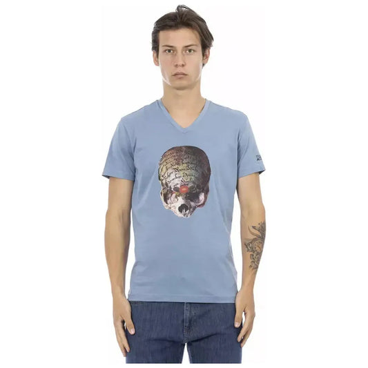 Trussardi Action Light Blue Cotton Men T-Shirt TR-22862-S
