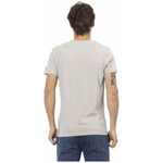 Trussardi Action Gray Cotton Men's V-Neck T-Shirt TR-22830-S