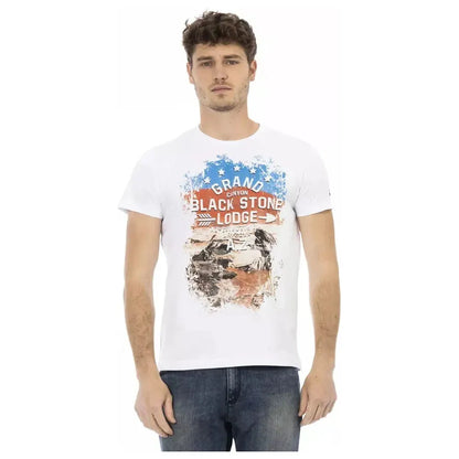Trussardi Action White Cotton Men T-Shirt