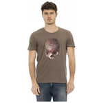 Trussardi Action Brown Cotton Men T-Shirt TR-22797-M