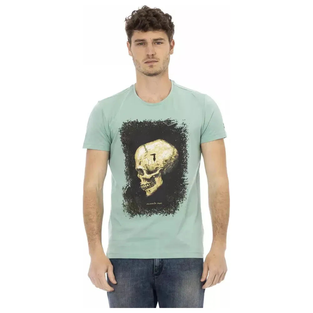 Trussardi Action Green Cotton Men T-Shirt TR-22800-XL