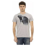 Trussardi Action Gray Cotton Men T-Shirt TR-22790-M