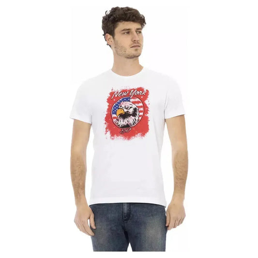 Trussardi Action White Cotton Men T-Shirt TR-22762-S