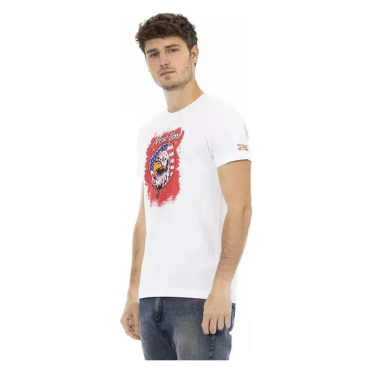 Trussardi Action White Cotton Men T-Shirt TR-22762-S