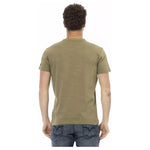 Trussardi Action Green Cotton Men T-Shirt TR-22736-XL