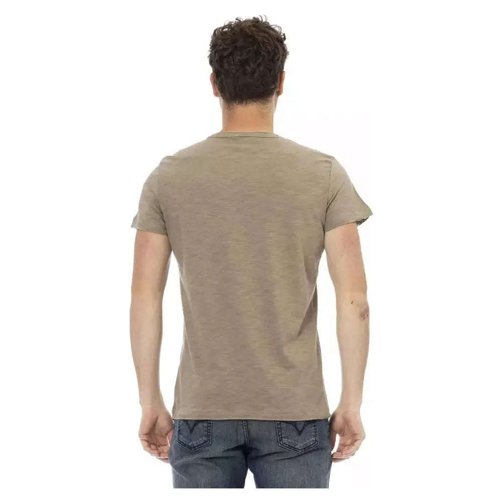 时尚绿色短袖圆领 T 恤