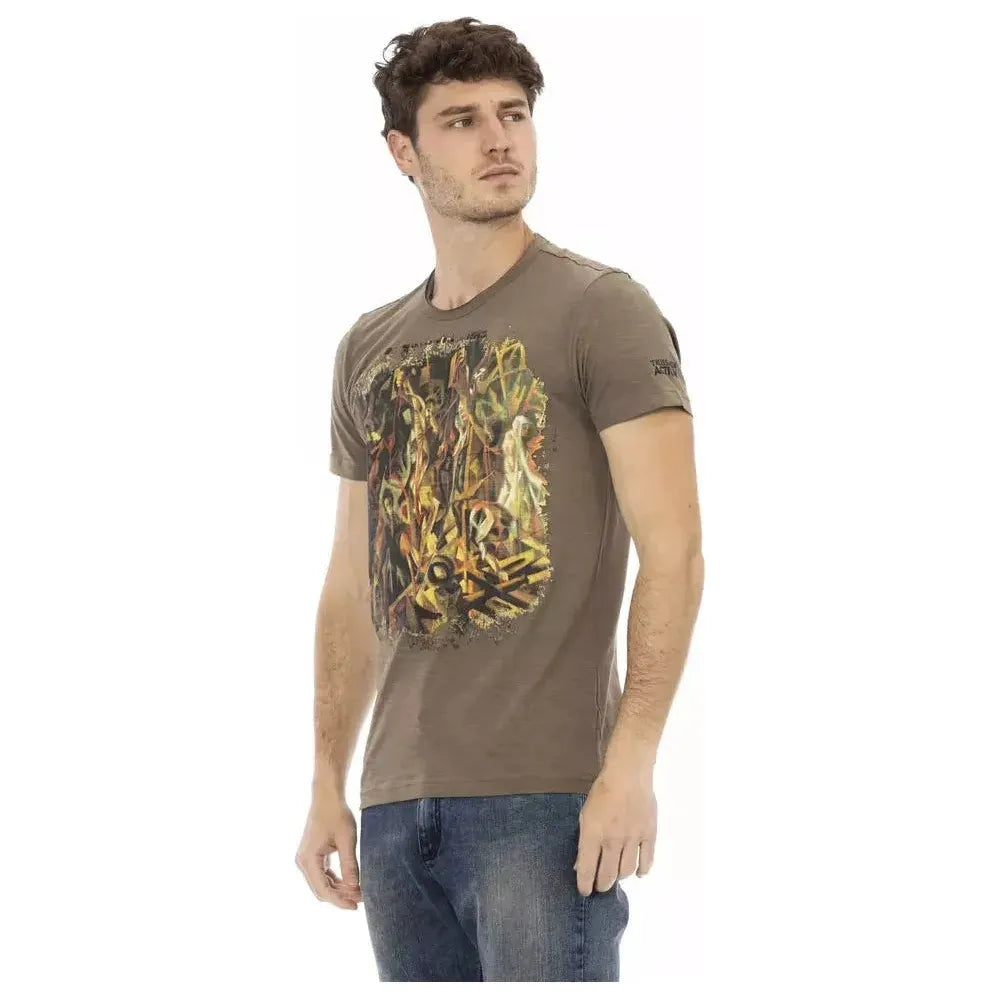 Trussardi Action Brown Cotton T-Shirt