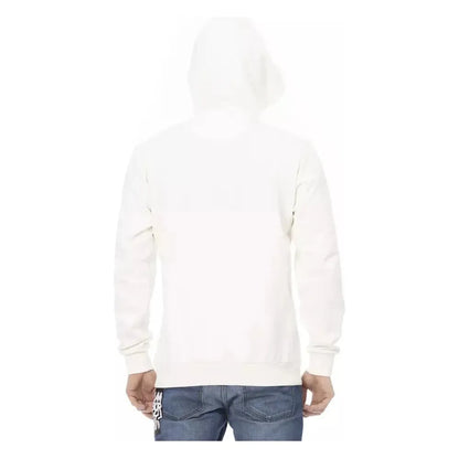 Automobili Lamborghini White Cotton Men's Sweater with Pockets