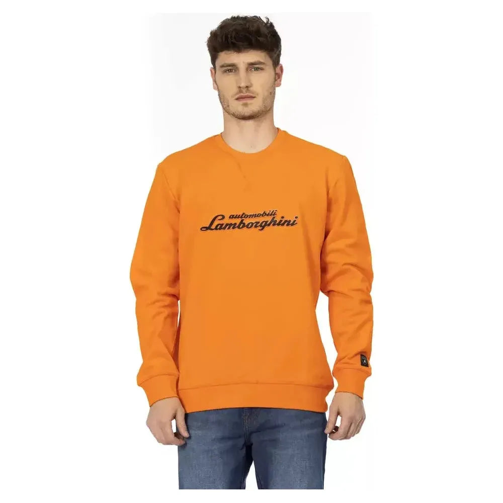 Automobili Lamborghini Orange Cotton Unisex Sweatshirt