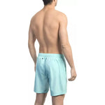 Bikkembergs Light Blue Polyester Men Swim Short BI-21979-M