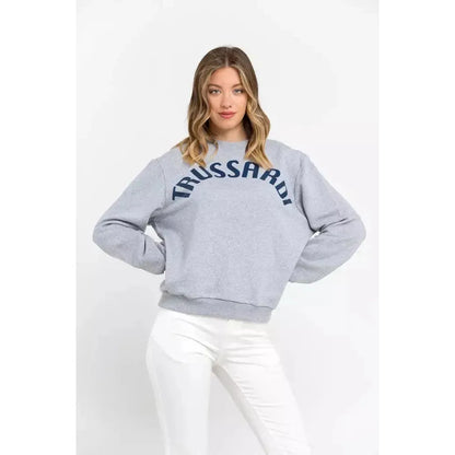Trussardi Gray Cotton Women Sweatshirt
