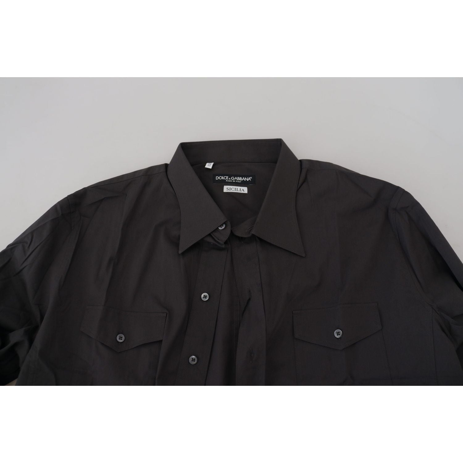 优雅灰色 Sicilia 修身正装衬衫